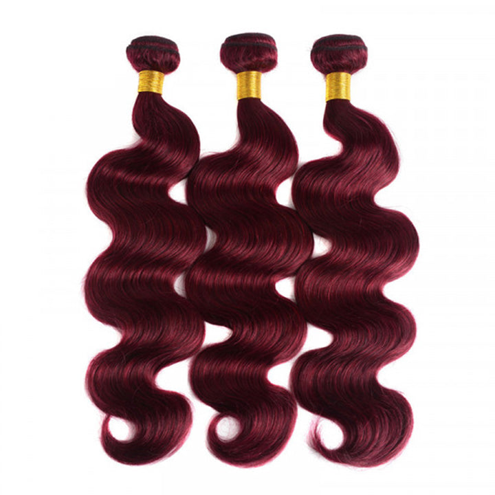 99J Burgundy Body Wave Bundles Deal 100% Virgin Human HairExtension