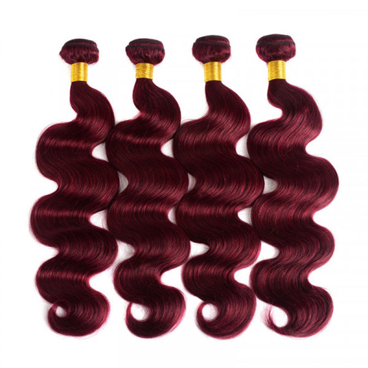 99J Burgundy Body Wave Bundles Deal 100% Virgin Human HairExtension