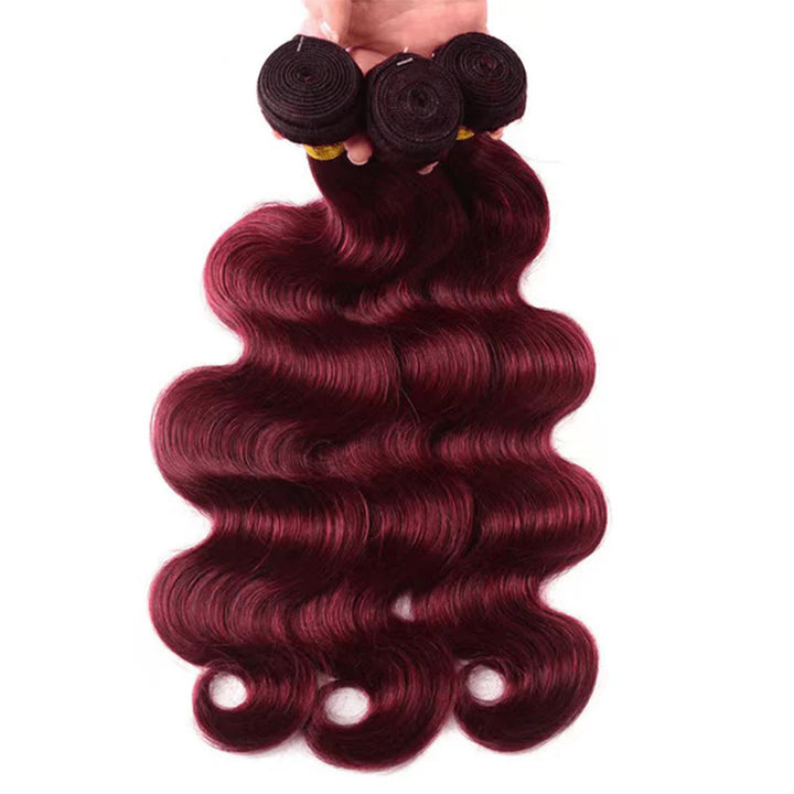 99J Burgundy Body Wave Bundles Deal 100% Virgin Human HairExtension