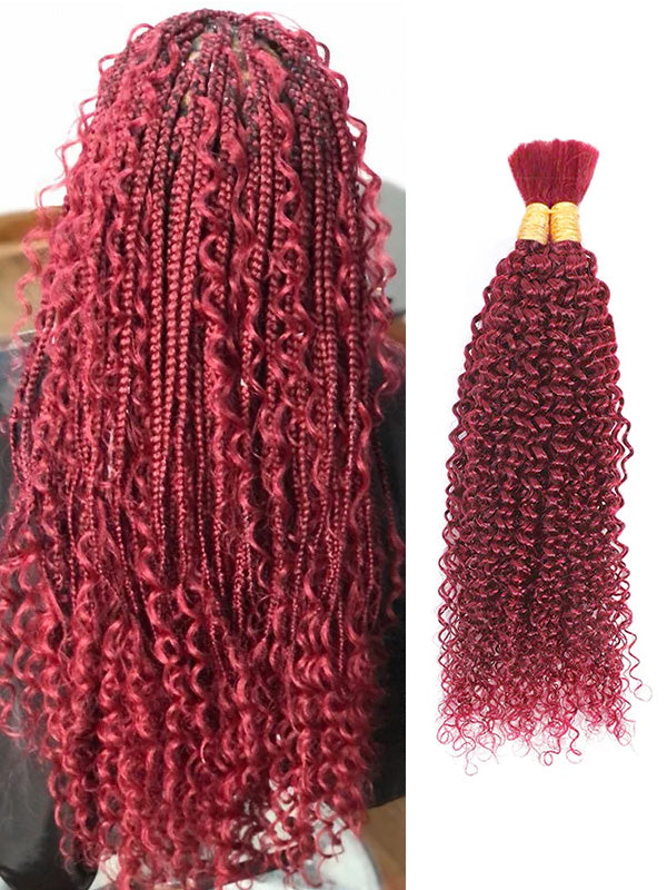 Flash Sale | Curly Wave Braid Hair Bulk 100% Human Hair Extensions Bulk for Braiding 100g