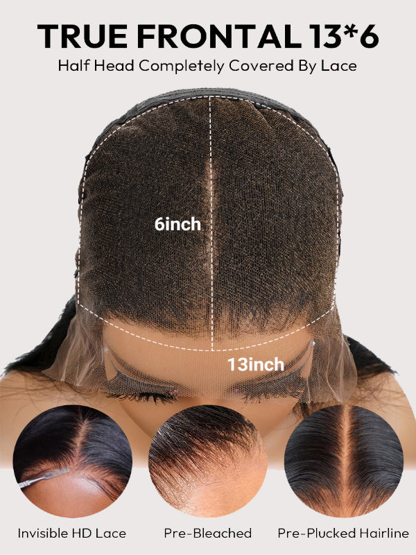 Burmese Curly Glueless Flexi-Fit Drawstring Wig 7x6/13x6 Lace Human Hair Wig