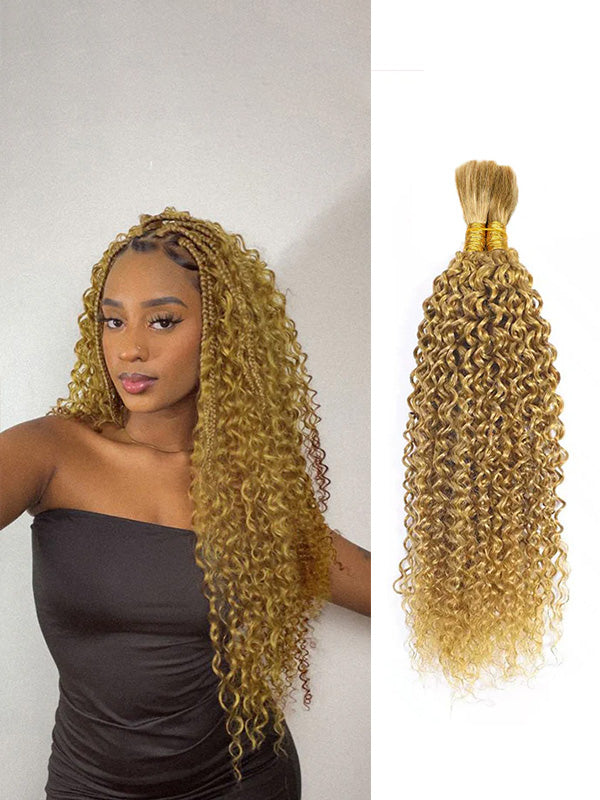 Flash Sale | Curly Wave Braid Hair Bulk 100% Human Hair Extensions Bulk for Braiding 100g