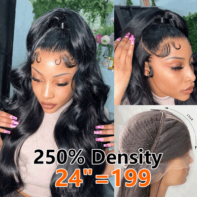 250% High Density Body Wave 13x6 Full Frontal Human Hair Wigs