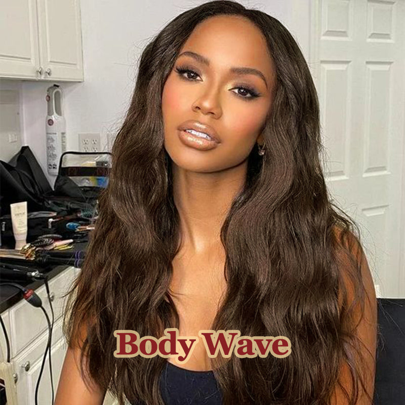 #2 Dark Brown Body Wave 13x6 FULL Fronal Lace Wig