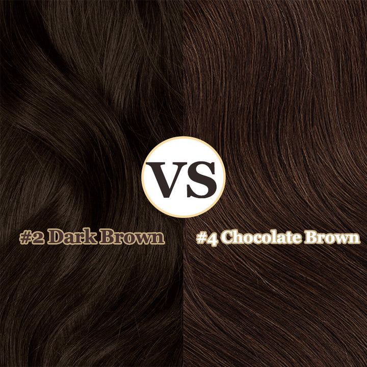 #2 Dark Brown VS #4 Chocolate Brown