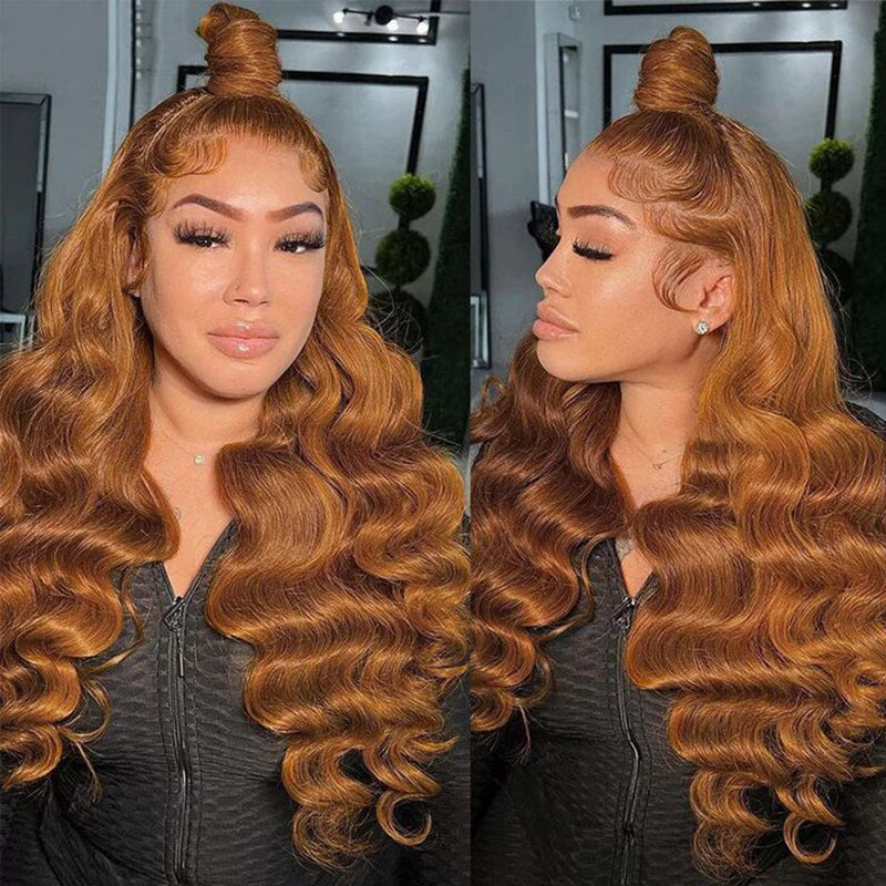 #30 Brown/ FB30 Balayage 16"-34" Loose Deep Wave 13x6 Full Lace Frontal Wig