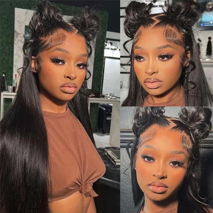 Glueless 7x6 Wig 16-34inches Silky Straight 13x6 Full Lace Frontal Wig
