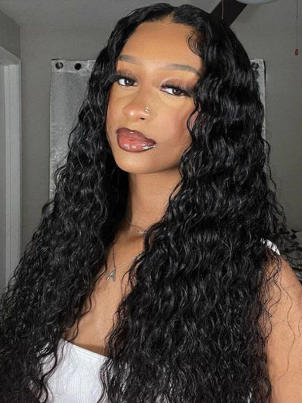 Glueless 3A Classic Curl Wigs Lace Closure Wigs Pre Bleached Human Hair Wigs