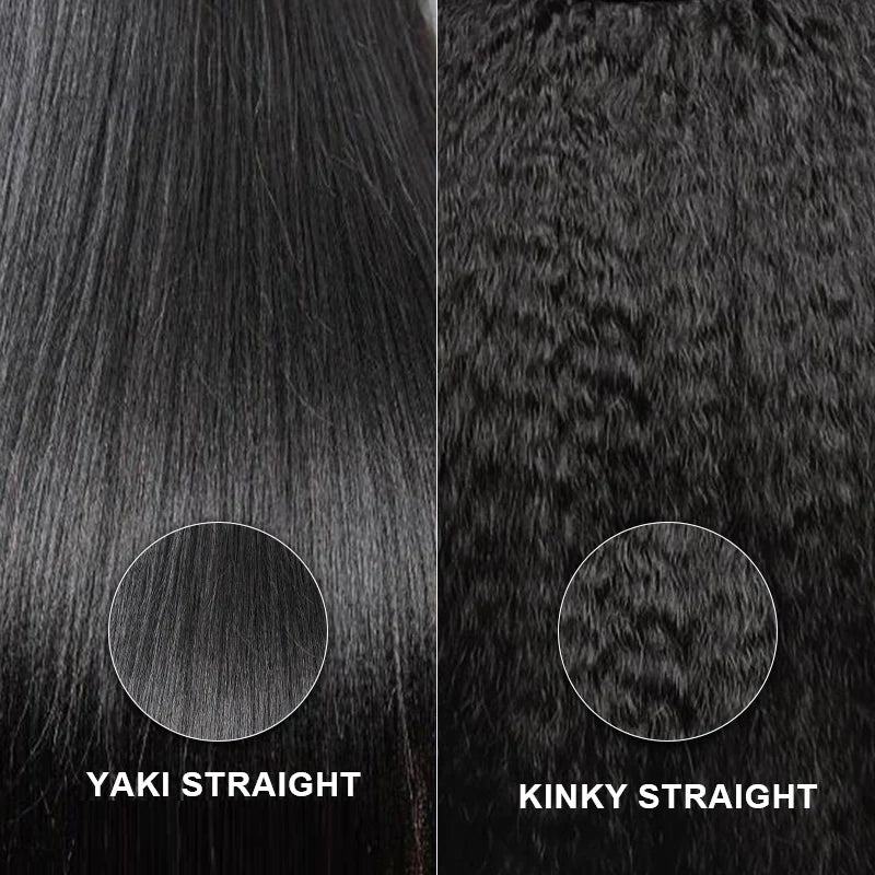 Afro Insta Wig Yaki Straight / Kinky Straight 3 in 1  Half Wig Glueless Flexi-Fit Drawstring Wig