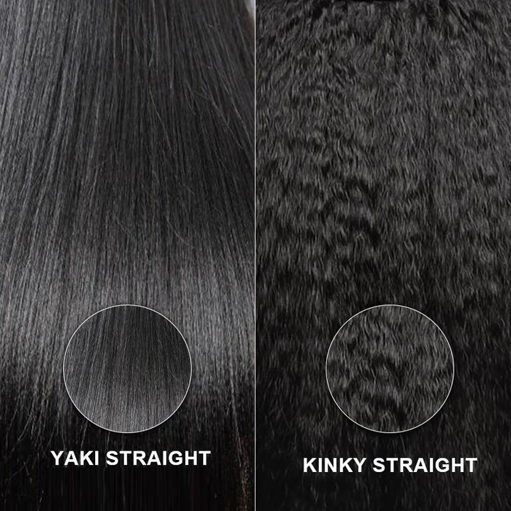 Afro Insta Wig Yaki Straight / Kinky Straight 3 in 1  Half Wig Glueless Flexi-Fit Drawstring Wig