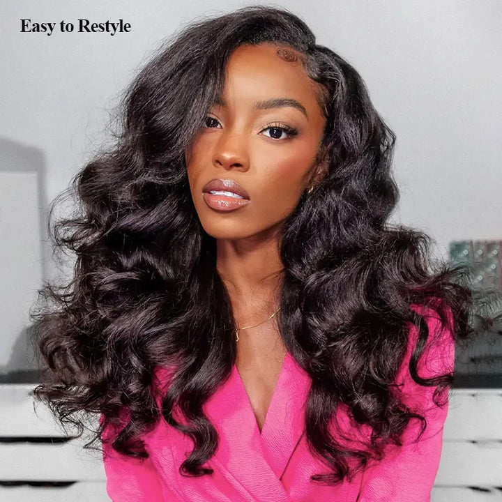 Afro Insta Wig Yaki Straight / Kinky Straight 3 in 1  Half Wig Glueless Flexi-Fit Drawstring Wig