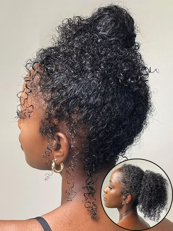 4c Curly Edge Glueless 360 Full Lace Frontal Curly Wigs With Snug Fit Invisi-Strap