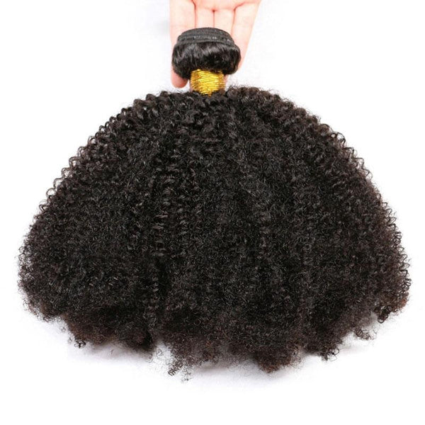 Extensions de cheveux afro crépus bouclés pour textures 4b et 4a | Extensions de cheveux naturels avec closure/frontal