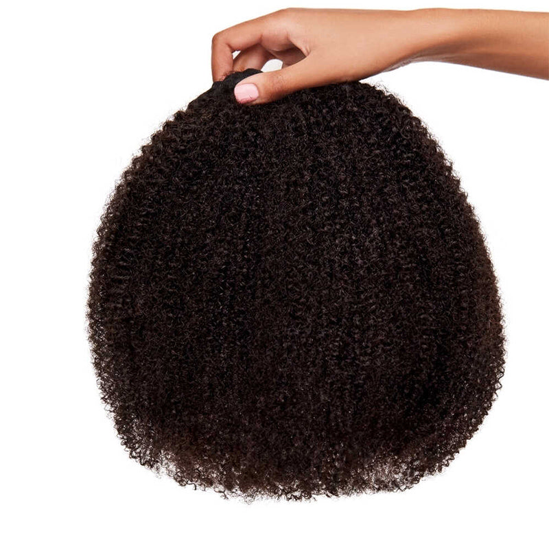 Extensions de cheveux afro crépus et bouclés pour textures 4b et 4c | Extensions de cheveux naturels avec closure/frontal