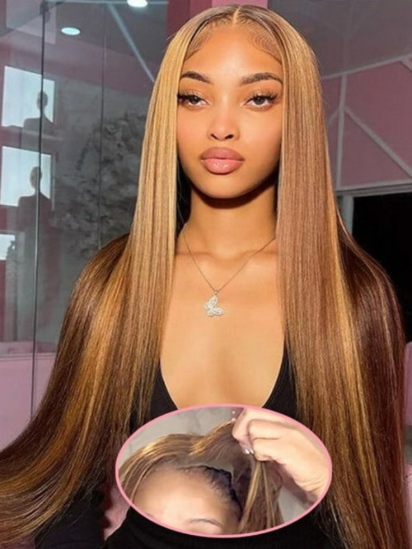 Real HD Lace | Glueless P4/27 Highlight 7x6/13x6 Tiny Knots Wig Super Natural Hairline