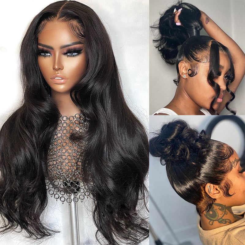 360 Full Frontal Lace Human Hair Wig Body Wave Pre-plucked & Pre-bleached Lace Wigs