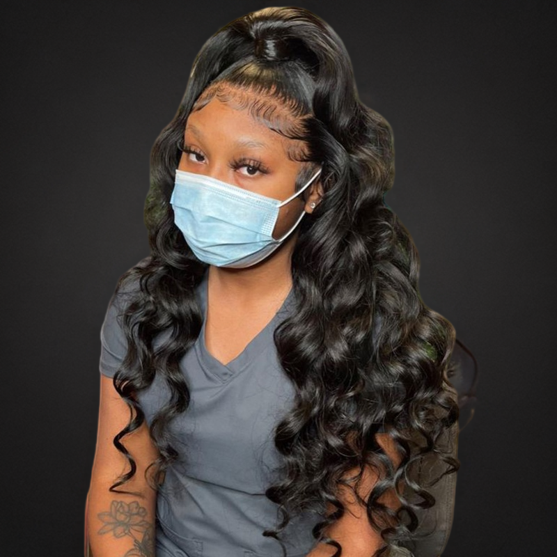 Glueless 7x6 Wig 16"-34" Loose Wave 13x6 Full Lace Frontal Wig