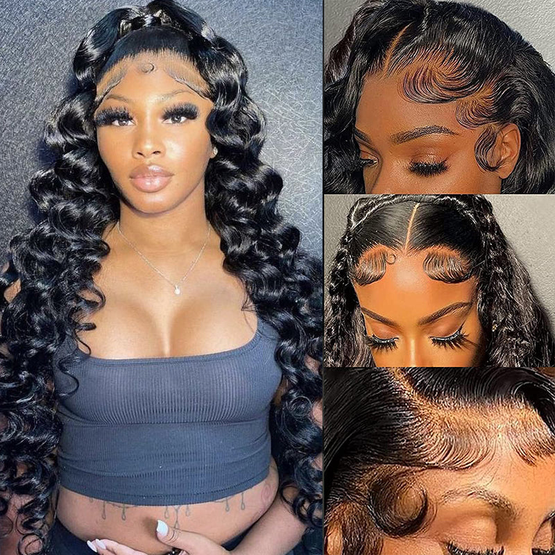 Glueless 7x6 Wig 16"-34" Loose Wave 13x6 Full Lace Frontal Wig