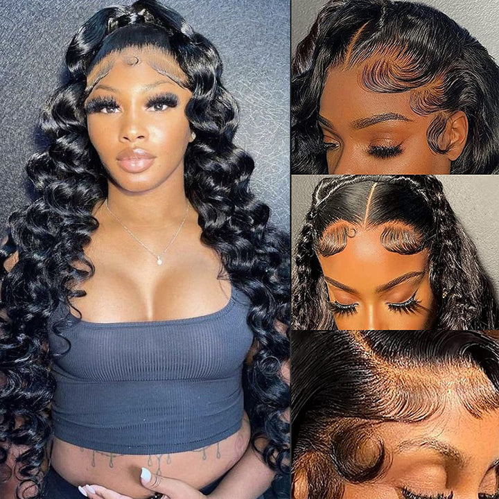 Glueless 7x6 Wig 16"-34" Loose Wave 13x6 Full Lace Frontal Wig