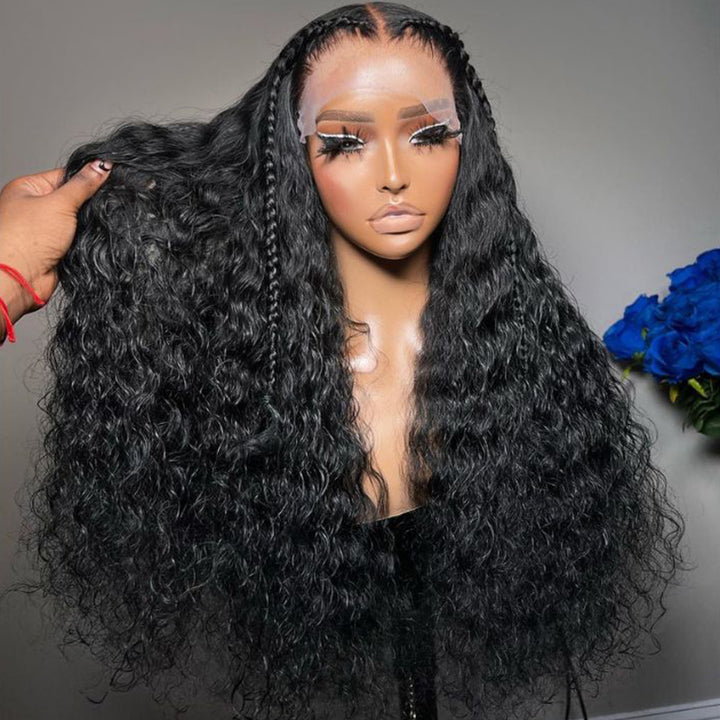 Crazy Sale | @bigekane & @georgiaokun Recommend 16"-34" Water Wave 13x6 Full Lace Frontal Wig No Code Needed