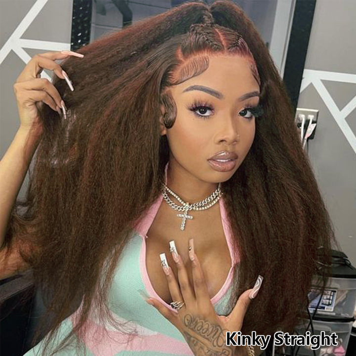Invisi-Strap Snug Fit #4 Chocolate Brown 360 Lace Frontal Human Hair Wig