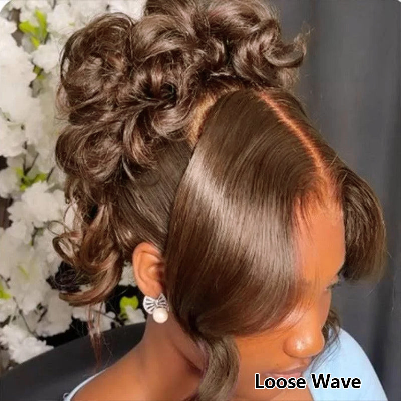 Invisi-Strap Snug Fit #4 Chocolate Brown 360 Lace Frontal Human Hair Wig