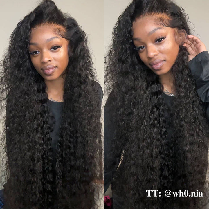 Crazy Sale | @bigekane & @georgiaokun Recommend 16"-34" Water Wave 13x6 Full Lace Frontal Wig No Code Needed