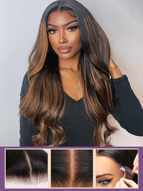 Real HD Lace | Glueless FB30 Balayage Tiny Knots 7x6/13x6 HD Lace Wig Super Natural Hairline