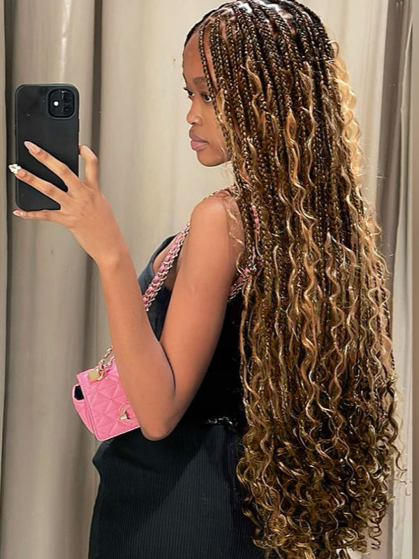 CheetahBeauty Boho Braids Bulk Human Hair Model Show