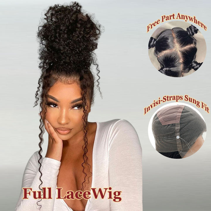 Invisi-Strap Full Lace Wig Snug Fit 180% Density 100% Virgin Human Hair