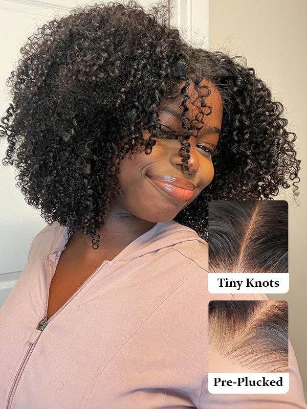 Real HD Lace | Glueless Kinky Curly 7x6/13x6 Tiny Knots Wig With Super Natural Hairline