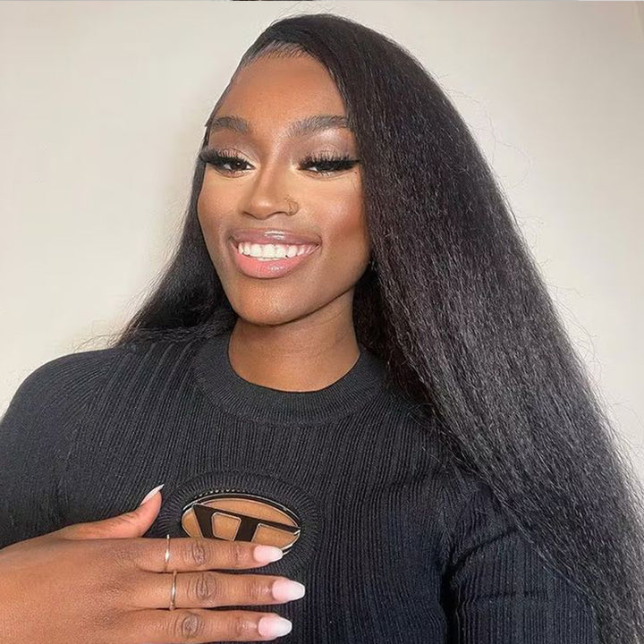 Glueless 13x6 PreMax Wig Kinky Straight Wear Go Wig 7x6 Lace Closure Wig