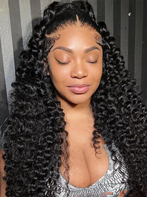 Raw Hair | Deep Wave Bundles Deal 100% Raw Virgin Human Hair With HD Closure & Frontal