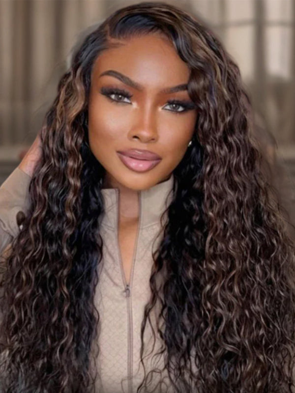 Raw Hair | Water Wave Bundles Deal 100% Raw Virgin Human Hair With HD Closure & Frontal