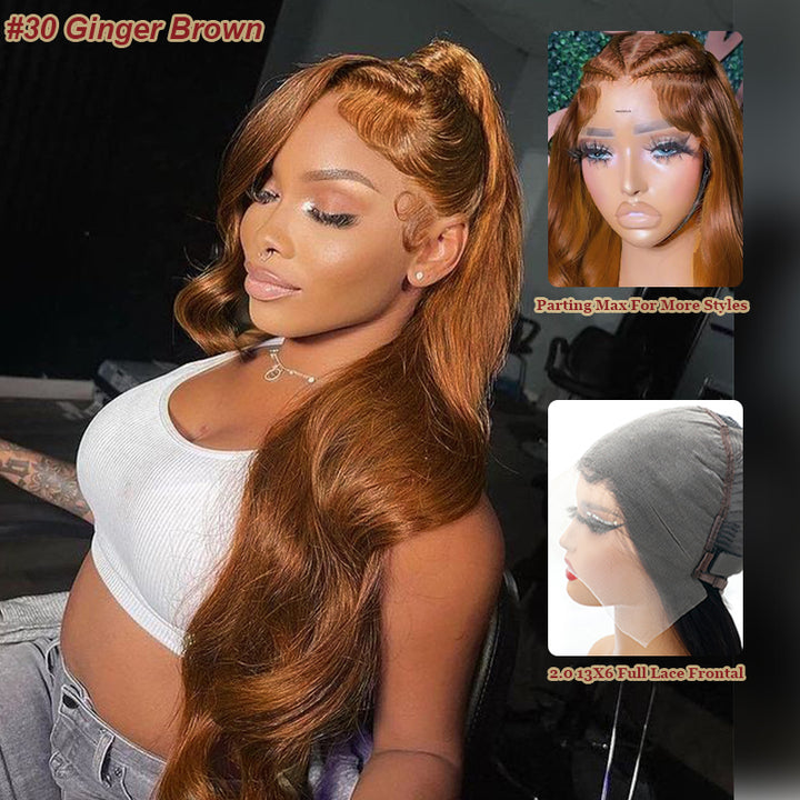 #30 Ginger Brown 13x6 FULL Lace Frontal Wig