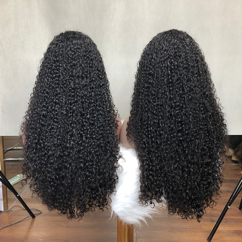 Perruque bouclée et rebondissante à double densité | 250 % de densité, 13x6, cheveux vierges bruts