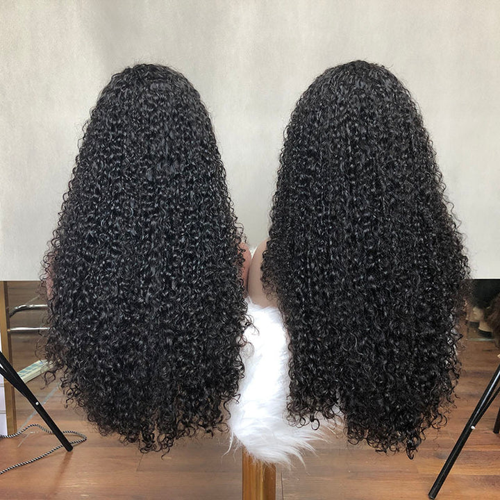 Perruque bouclée et rebondissante à double densité | 250 % de densité, 13x6, cheveux vierges bruts