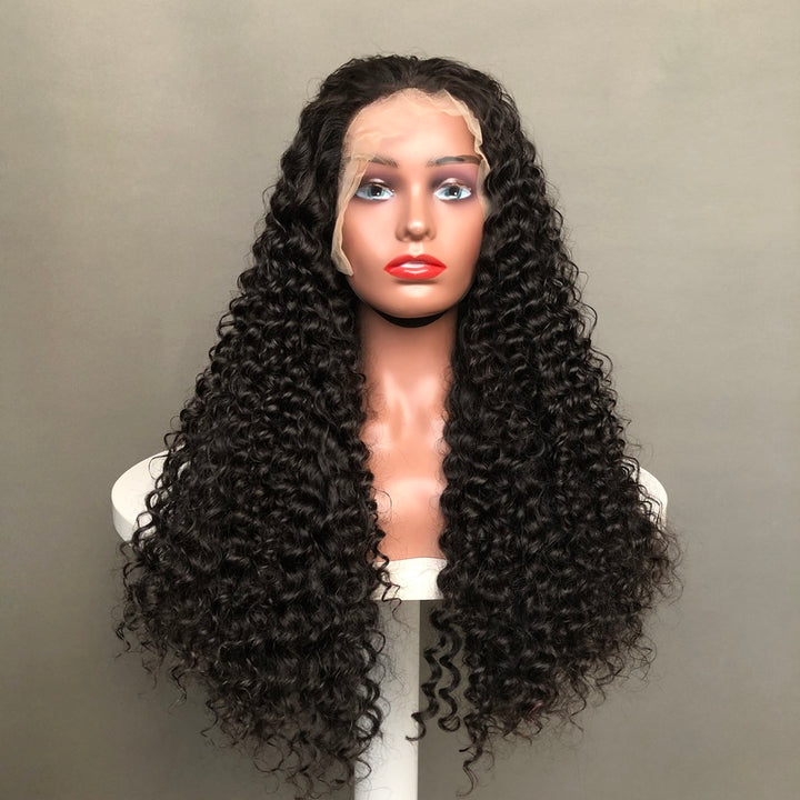 Perruque Lace Front Super Double Drawn | Perruque Deep Wave 13x6, densité 250 %, cheveux vierges bruts