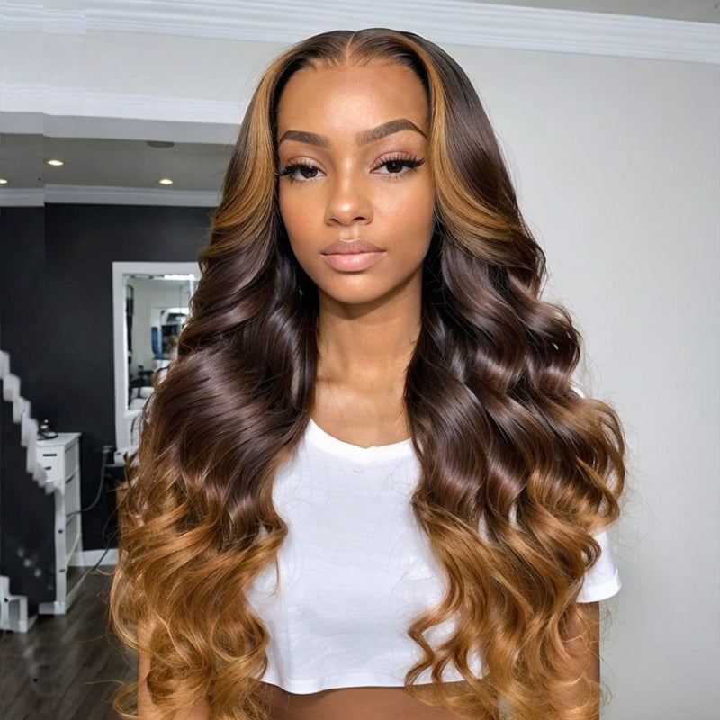 Wear & Go | Ombre Glueless 7x6/13x6 Loose Body Wave Pre-Bleached Lace Wigs