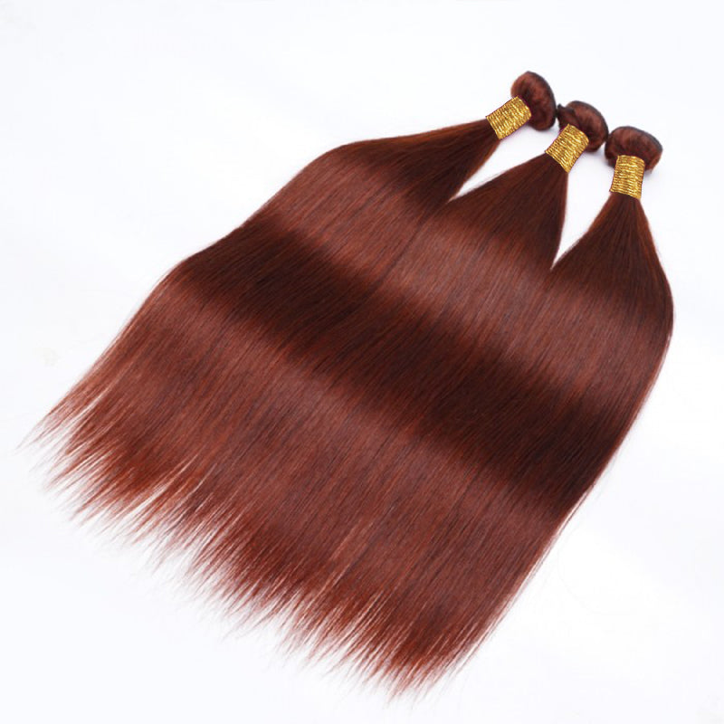 Reddish Brown Straight Bundles CheetahBeauty 100% Virgin Human Hair Extension