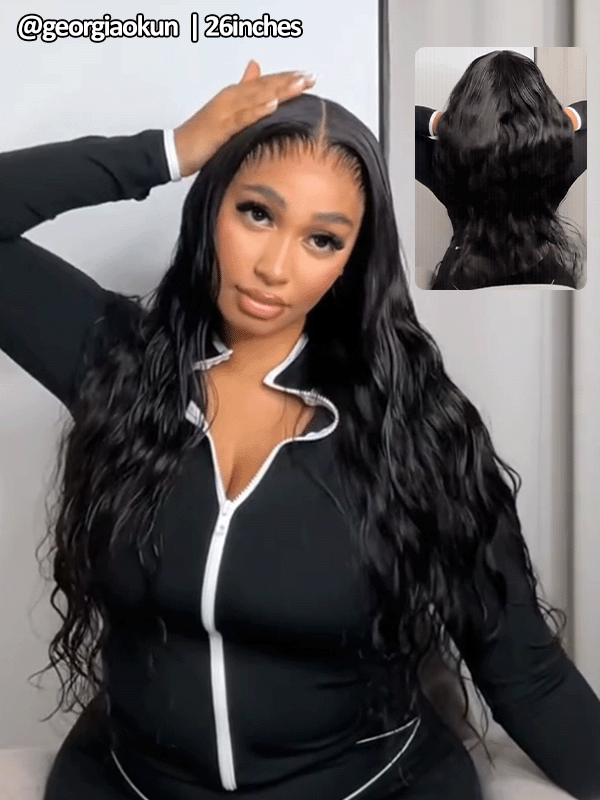 Glueless 7x6 Wig 16"-34" Loose Body Wave 13x6 Full Lace Frontal Wig