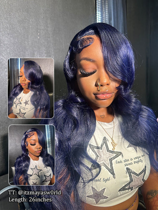 Midnight Blue Body Wave 7x6/13x6 FULL Lace Frontal Human Hair Wigs