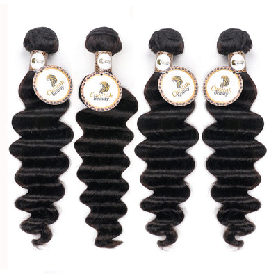 Loose Deep Bundles With 360 Lace Frontal 10A Virgin Human Hair Extension
