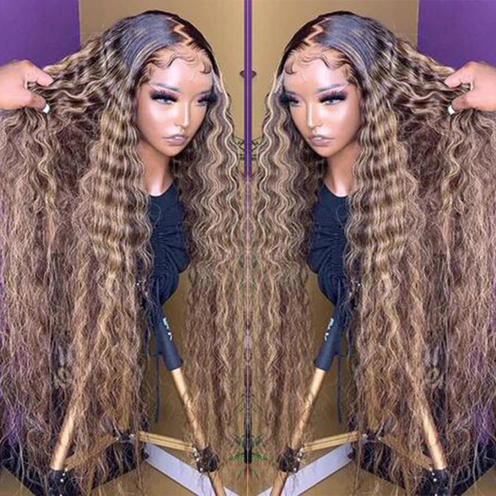 4x4 Colored deep wave wig