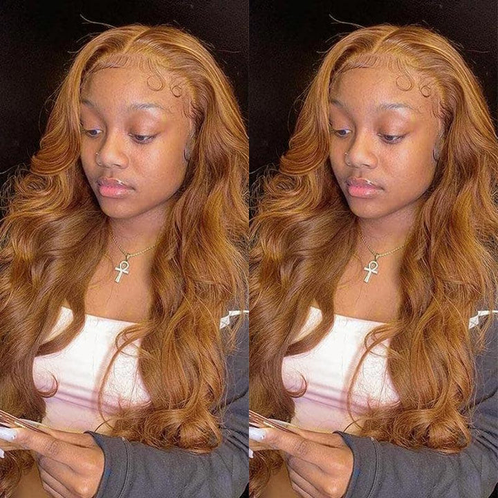 #30 Body Wave Lace Front Wig CheetahBeauty Colored Lace Wig 100% Human Hair Wig For Women