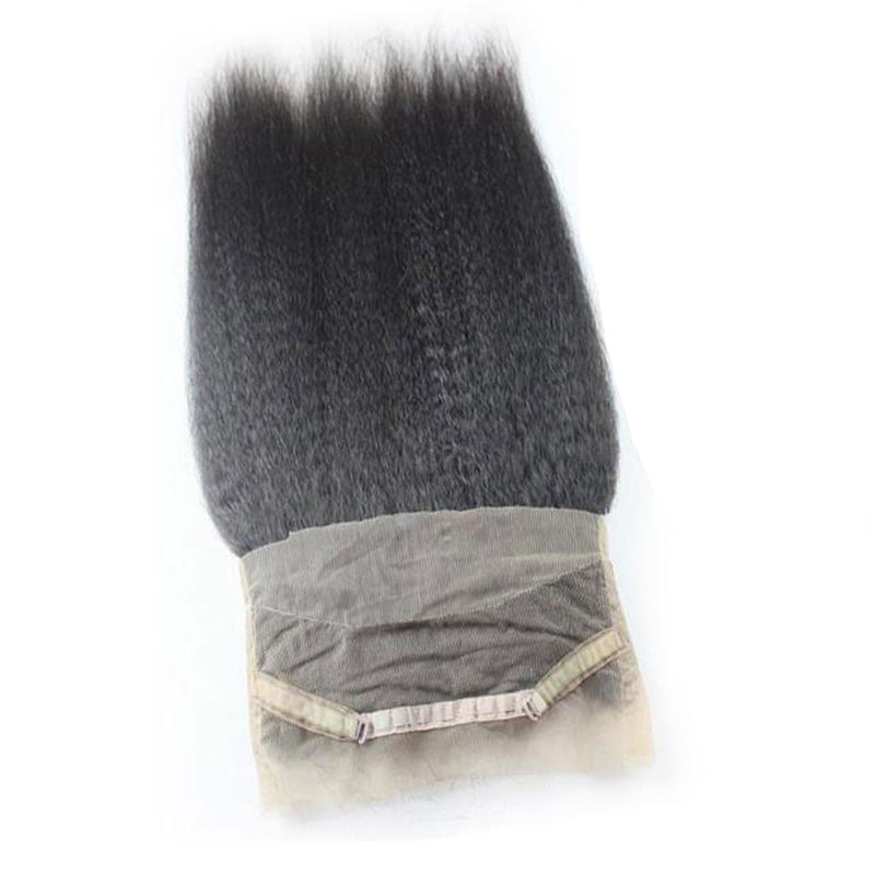 360 Kinky Straight Ear to Ear Lace Frontal 100% Virgin Human Hair