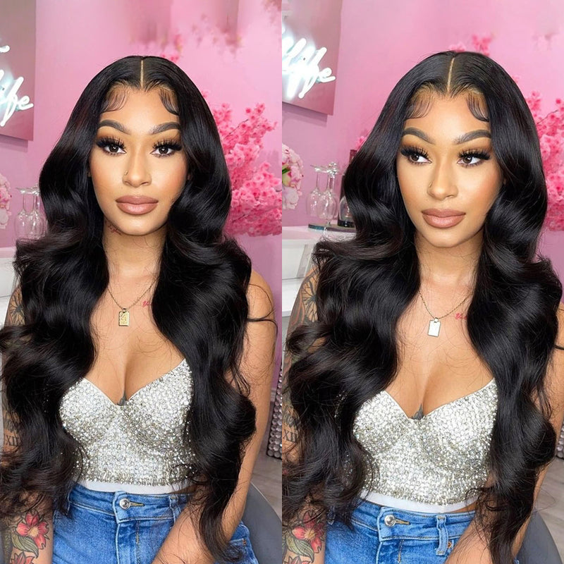 Body Wave 13x4 HD Transparent Lace Front Wig 100% Virgin Human Hair