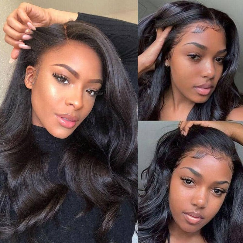 Body Wave 13x4 HD Transparent Lace Front Wig 100% Virgin Human Hair