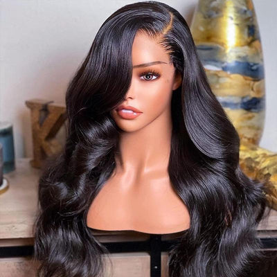 Body Wave 13x6 HD Transparent Lace Front Wig 100% Virgin Human Hair