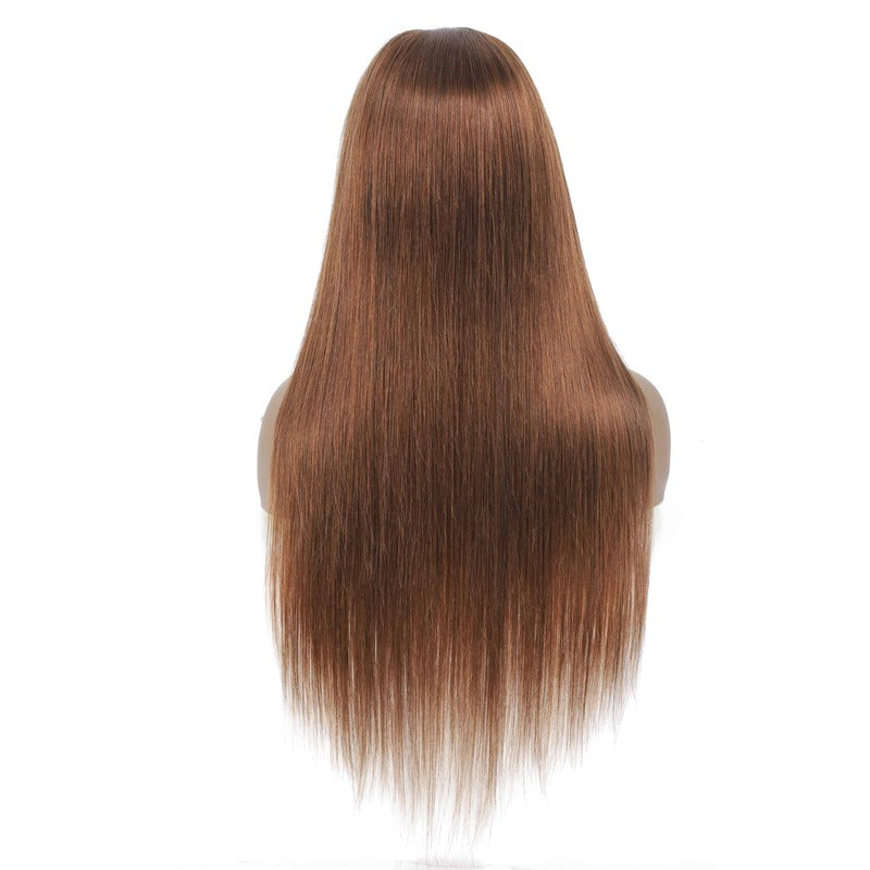 Chocolate Brown #4 Straight Headband Wig